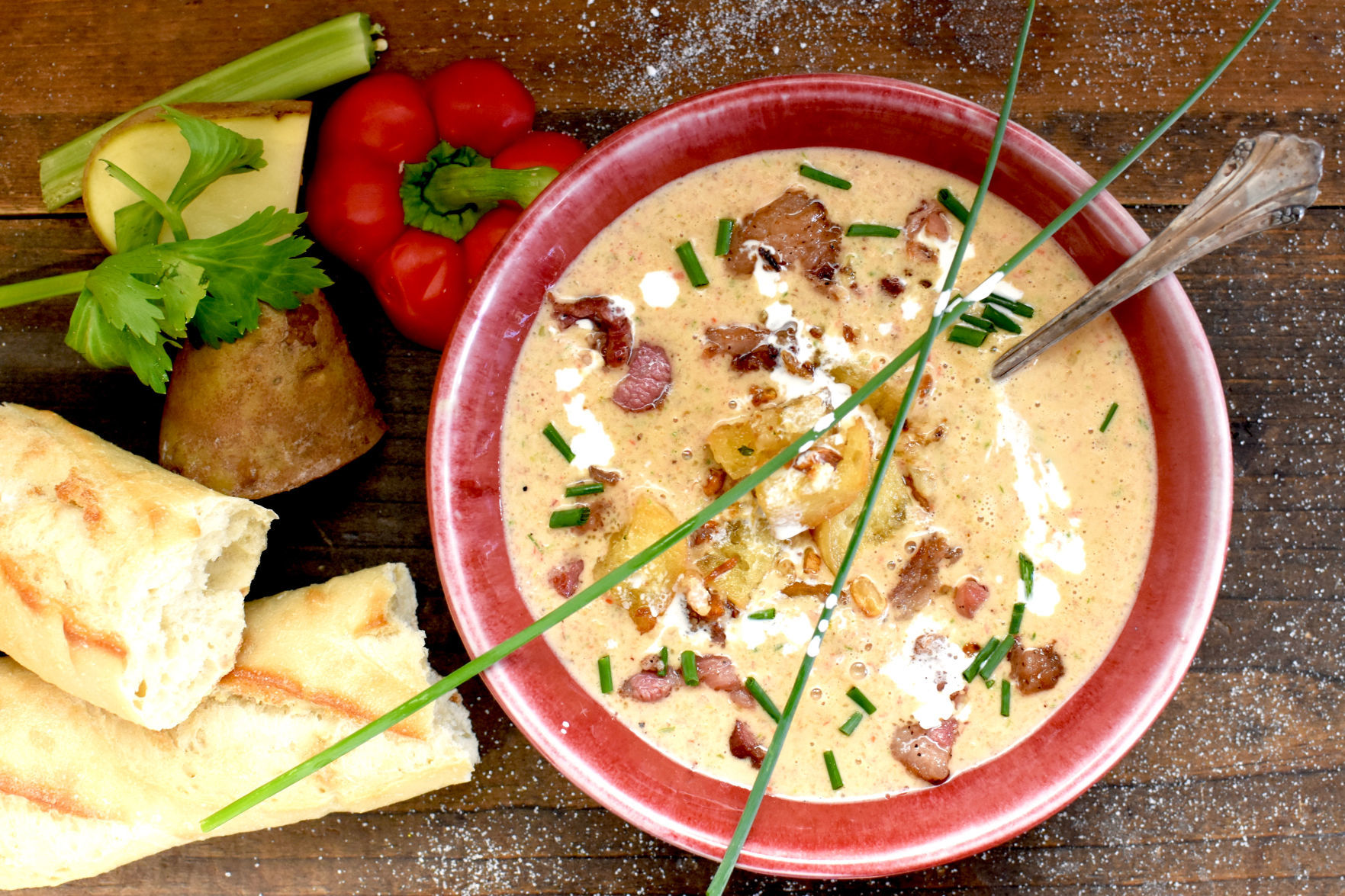 Creamy Potato & Bacon Soup